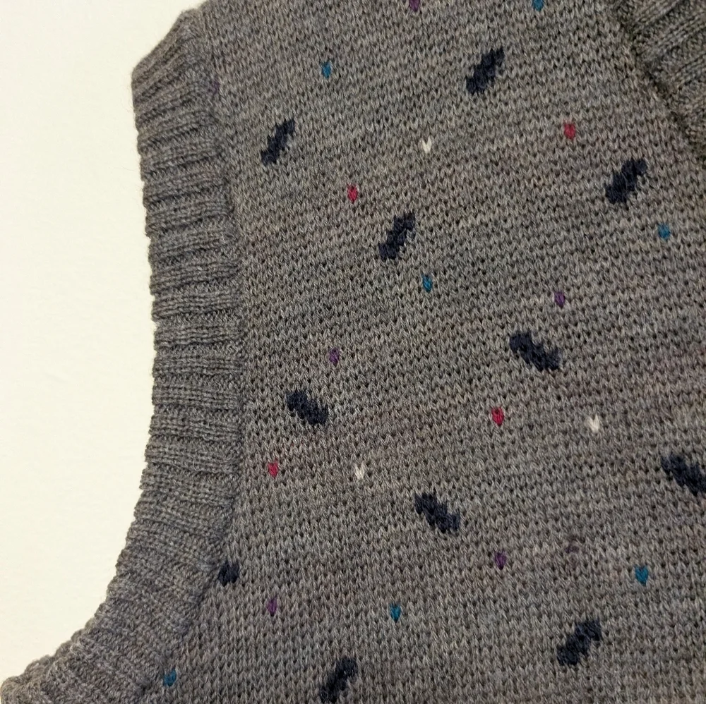 Vintage Preswick & Moore Wool Sweater Vest Mens Medium Gray V Neck Preppy